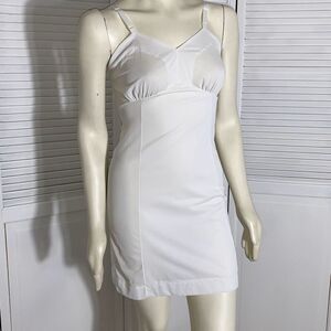 Vintage MCM White‎ Nylon Short Slip Dress Size 34